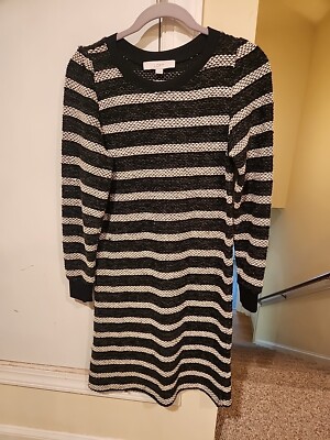 Loft Striped Sweater Dress with Stretch Size S | eBay