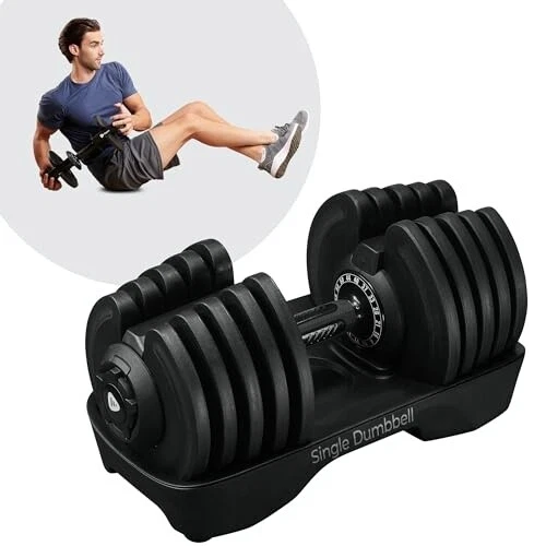 Lifepro Triform max Dumbbells Adjustable Weight, Compact Quick Dumbbells - Black