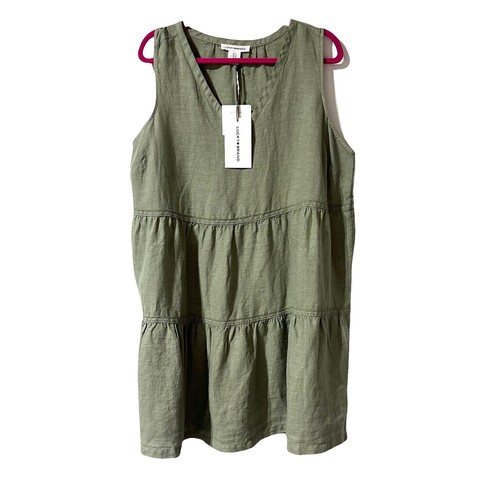Lucky Brand,Linen Midi Dress, Elastic Waist & Upper,Excellent Cond., Size  Small | eBay