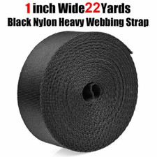 1 Pack Black 1 inch Wide 22 Yards Nylon Heavy Webbing Strap Straps USAA