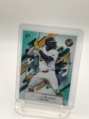 #ad #ad 2025 Topps Pristine Baseball Denzel Clarke Aqua Refractor 199 Athletics $4.99