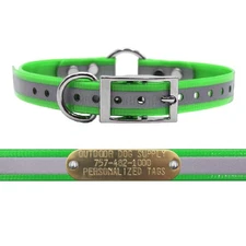 Outdoor Dog Supply's 3/4 Wide Reflective Ring in Center Collar Strap with