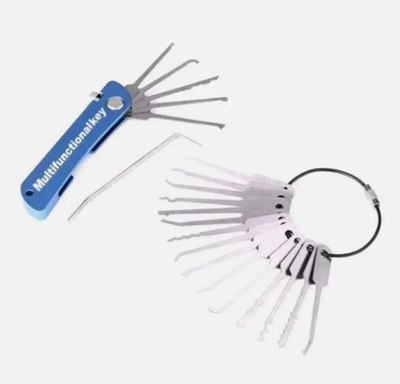 #ad 21pcs Stainless Steel Portable Key Practice Set Professional Key Door Open****** $11.99