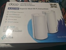 New TP-Link Deco AX5700 Tri-Band Smart Whole Home Mesh Wi-Fi 6 System 2-Pack 