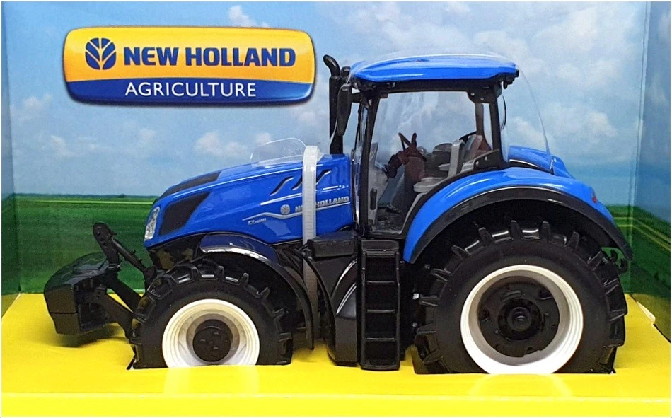 Burago 1/32 Scale 18-44066 - New Holland T7 HD Farm Tractor - Blue - Image 3 of 4