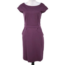 Quince Dress Womens Small Orchid Purple Sheath Ponte Knit Side Zip Pockets