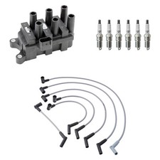Denso Ignition Coil Wires 6 NGK Nickel Spark Plugs Kit For Taurus V6 FLEX