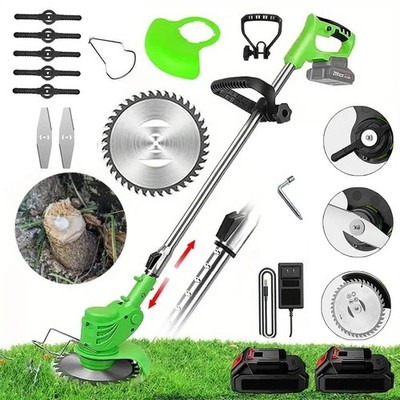 Akku Rasentrimmer 21V Greenworks Freischneider mit 2x32000mAh Akkus & Ladegerät