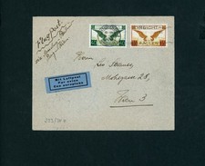 Suisse Poste aérienne affranchissement mixte Winterthour - Vienne via...