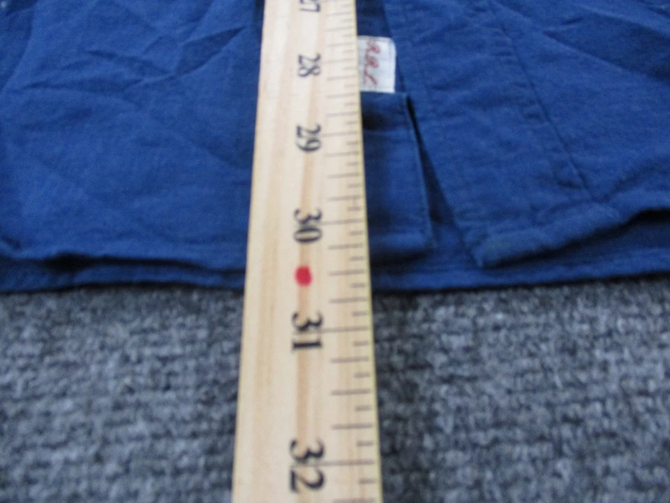Double RL Shirt Mens M Blue RRL Indigo Chambray Shirt Workshirt Button Up - Image 4 of 4