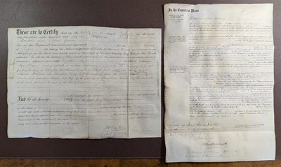 1861 2x Vellum Documents Caroline Dawes of Hastings re Leeds Properties