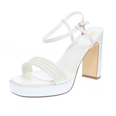 Laura Biagiotti Sandalen mit Absatz und Riemchen weiß - Damen Schuhe Sandalen