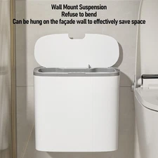 Smart Motion Sensor Trash Can 26cm Wide Opening Battery Powered Automatic