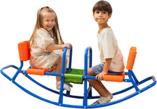 Double Rocking Seesaw   2-Seater Teeter Totter for Kids Ages 3-5   Outdoor Ride-