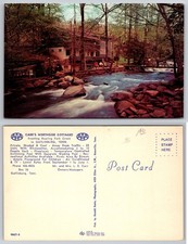 Carr's Northside Cottages Gatlinburg TN Roaring Fork Creek Vintage Postcard