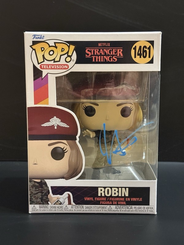 Beckett COA Signed by Maya Hawke Robin Stranger Things Autographed Funko Pop!