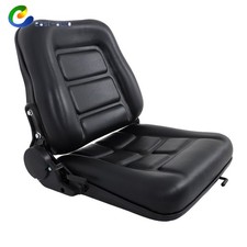 PVC Leather Forklift Tractor Seat Adjustable Backrest Slide Suspension NEW