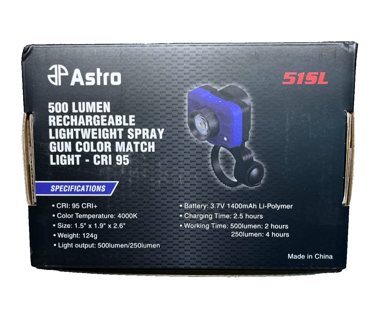 Astro Tools 51SL 500 Lumen Rechargeable Lightweight Spray Gun Color ...