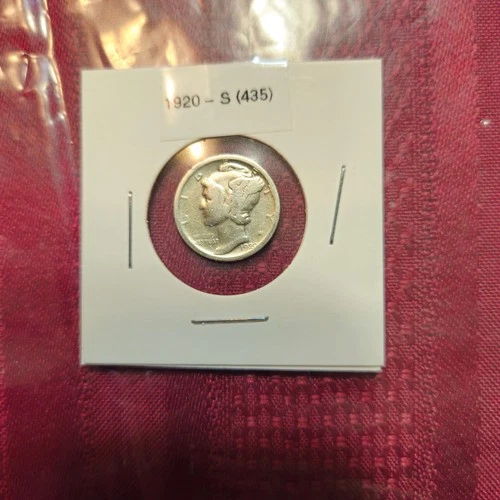 1920-S(435) Mercury Dime (90% Silver) AU