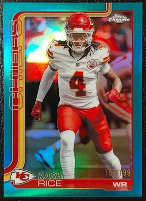 2025 Topps Chrome Rashee Rice #147 Aqua Refractor /199