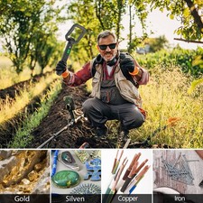 Foldable Metal Detector Treasure Hunt Detector with Compass Professional