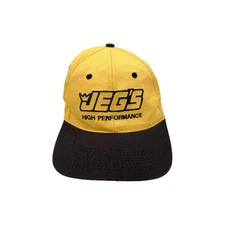 Jeg's High Performance Vintage Yellow Black Snapback Hat (One Size)