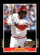 1985 Donruss Highlights #9 Tony Perez HOF ELDEST GRAND SLAMMER [NM] [Base Set]