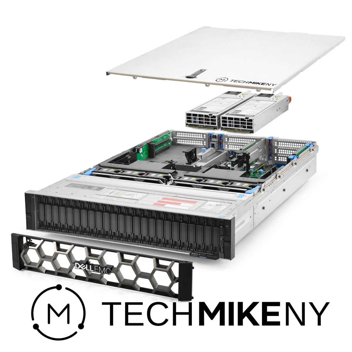 Dell PowerEdge R740 8SFF Barebones: 2x Heatsinks, 2x HS PSU