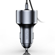 Bluetooth FM Transmitter Adapter for Car, AUX Music Player, Hands-Free Calling,