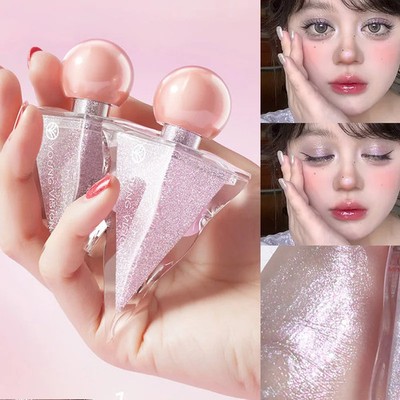 Water Based Liquid Glitter Highlighter Bronzer Long Lasting Waterproof Shimmer