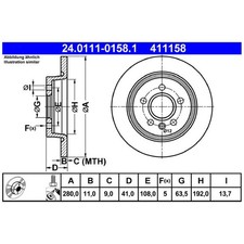 2x Bremsscheibe hinten für Volvo C30 533 C70 2 542 S40 544 V40 525 526 | 262387