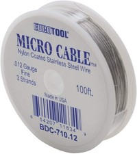 Micro Cable Beading Cord, Steel.012 Inch, 100 Feet, 3 Strands  BDC-710.12