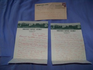 1943 Ridgecrest Baptist Assembly North Carolina Duham A. H. Hall Perry Morgan