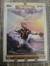 Buster Posey 2025 Topps Bob Ross Joy Of Baseball Easel /75