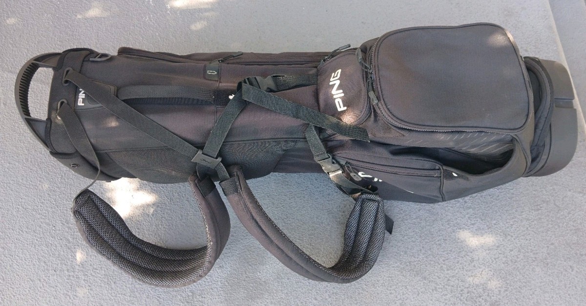 TZ GOLF - Ping 4 SERIES Black Stand Bag 6 Pockets 4 Way Padded Top