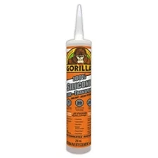 Gorilla Waterproof Caulk & Seal 100% Silicone Sealant, 10oz Cartridge, Clear
