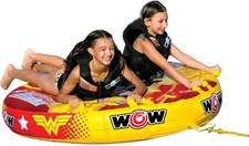 WOW Sports Wonder Woman 1-2 Person Soft Top Towable Deck Tube