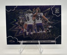 2025 Donruss Optic #15 Lamar Jackson/Mark Andrews Best Tuddys Purple Stars #/25