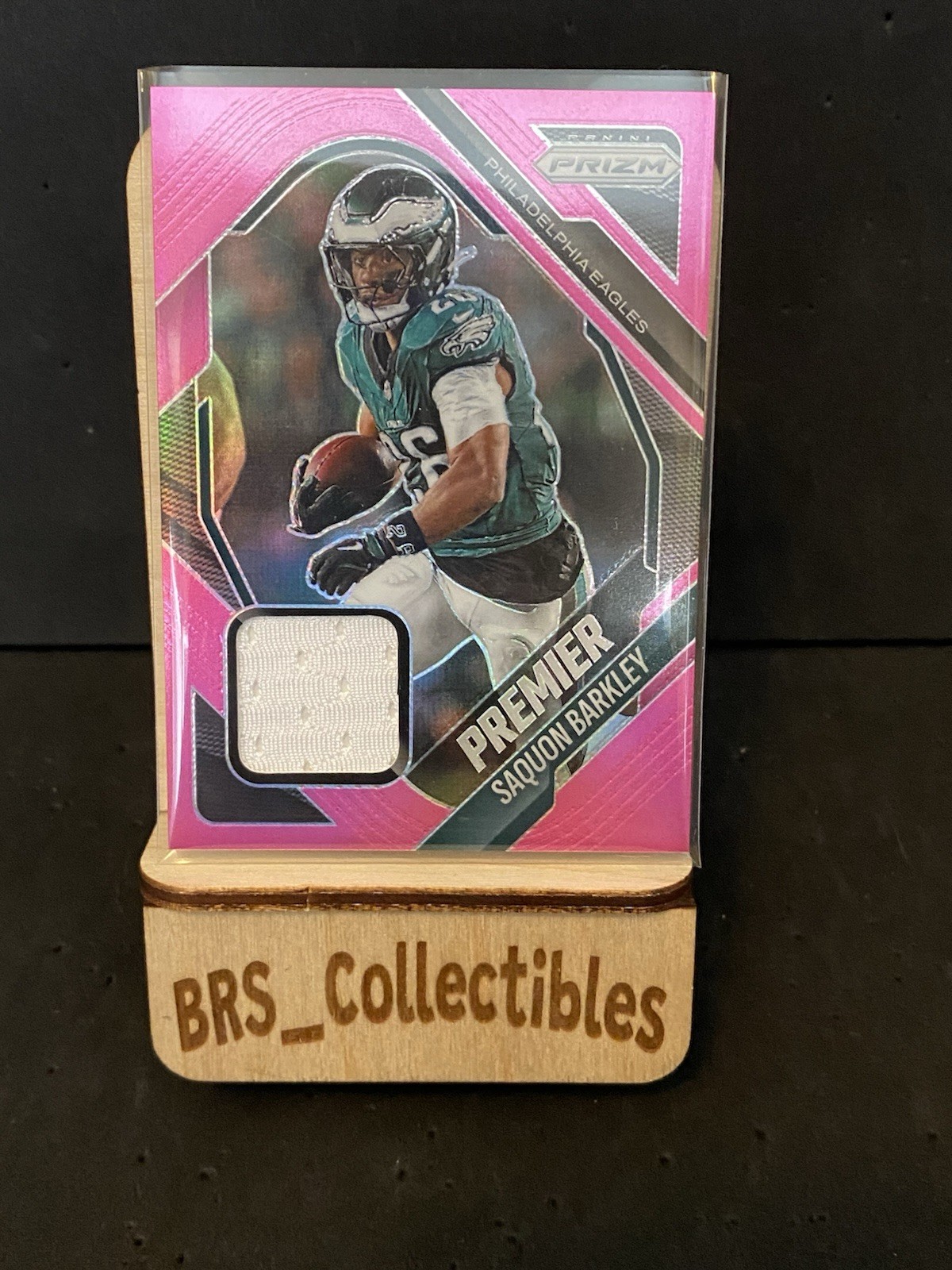 2025 Panini Prizm Saquon Barkley Pink Prizm Premier Jerseys Eagles #PJY-SBY