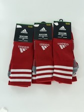 Adidas Climalite Copa Zone Cushion III Red Athletic Soccer Socks SZ Large 3 Pack
