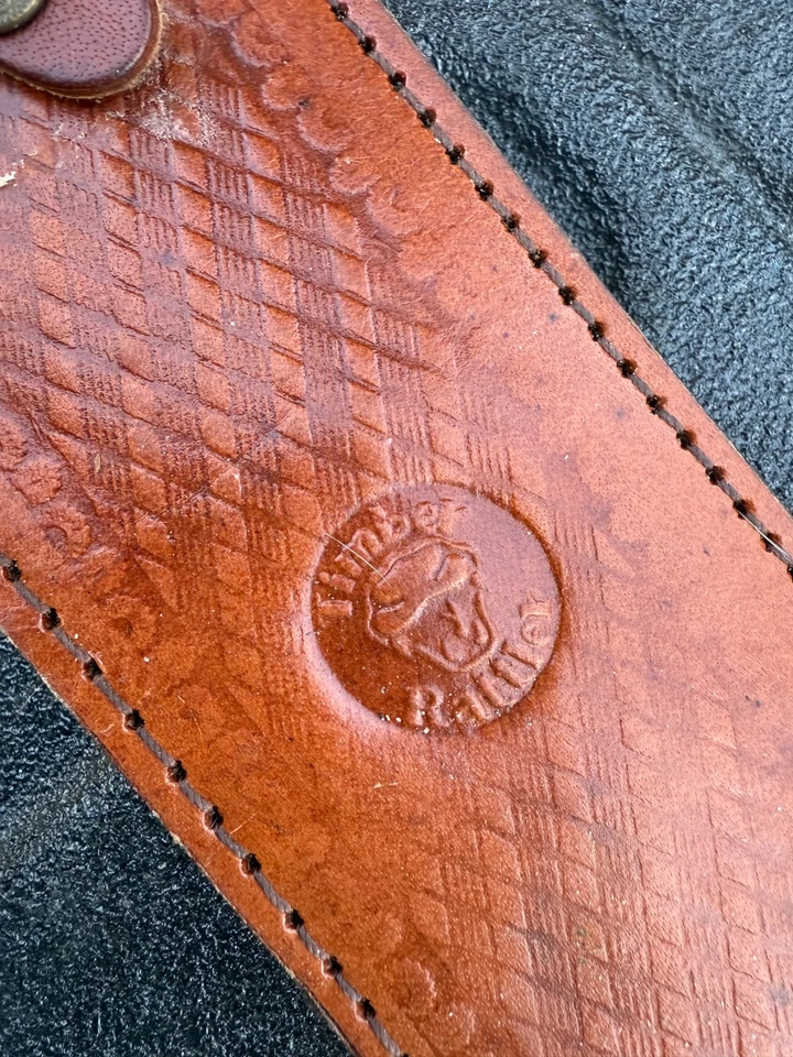 Timber Rattler TR65 Bowie Knife w/ Brass Guard & Leather Sheath – Stag Handle - Image 4 of 4