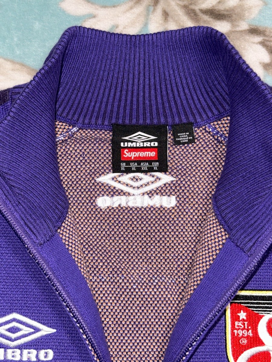 新品未使用 Supreme Umbro Zip Up Sweater 紫 XL SUPREME UMBRO ZIP UP SWEATER (XL) (PURPLE) SS25 UMBRO KNIT