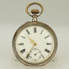 Rare Antique Silver Pocket Watch Men's no fusee duplex chronometer repeater RAR