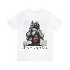 Mac Miller Short Sleeve Tee Shirt Hip Hop T-shirt Faces Merch Self Care Circles 