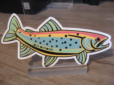 Loon Outdoors Rainbow Fly-Fishing Decal 5'' x 2 1/4'' Surface Mount Logo Sticker