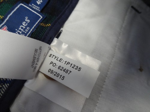 Vineyard Vines 40x30 Slim Fit 100% Wool Breaker Blackwatch Plaid Pants 1P1235 - Picture 5 of 15