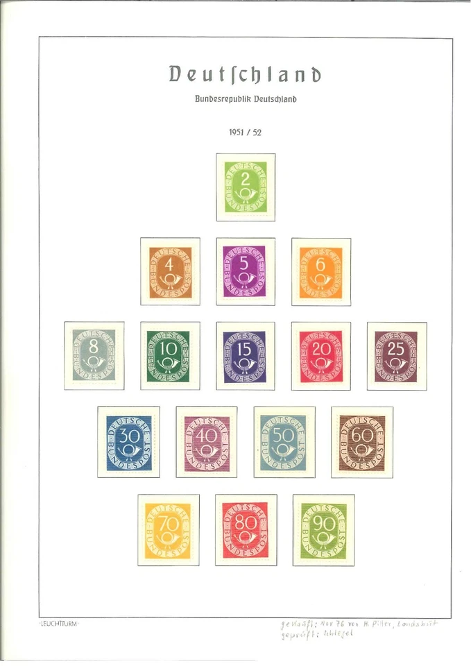 Luxus Bund BRD Sammlung 1949-1992 postfrisch - Posthorn geprüft Schlegel BPP - Bild 4 von 4