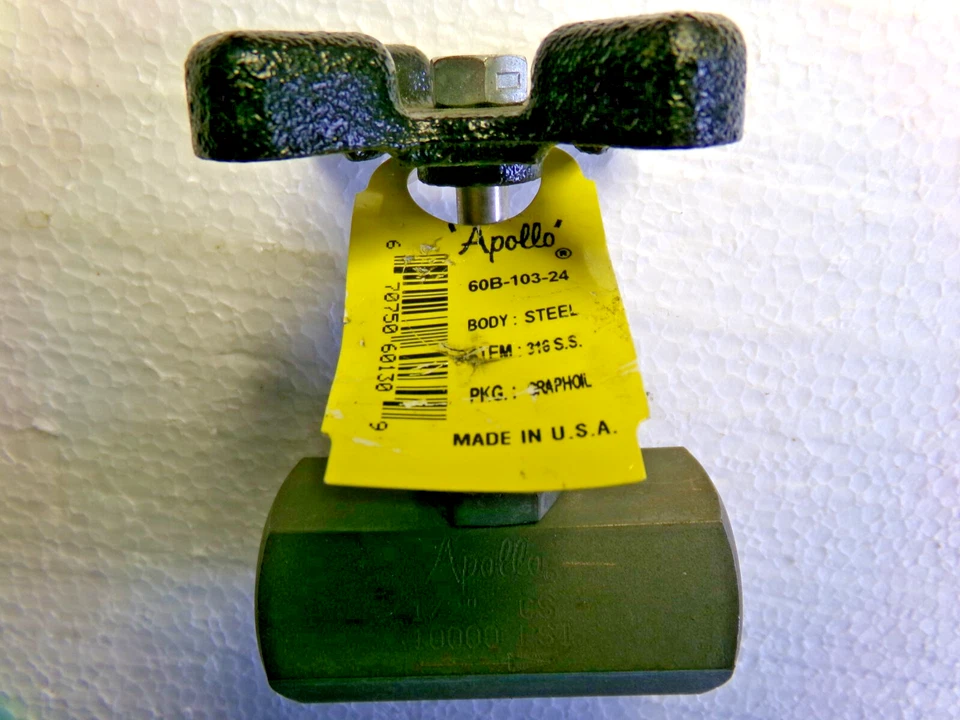 Apollo 1/2" FNPT Carbon Steel Bar Stock Globe Valve 60B-103-24 Hydraulic 10K psi - Image 4 of 4