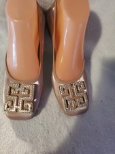 PINK BALLET/FLAT/SHOES BLING DECORATED TOP SIZE LADIES/WOMEN SIZE 8