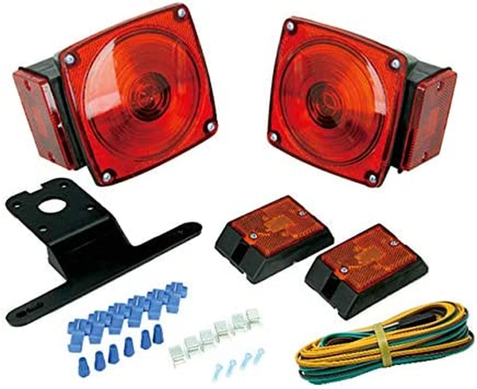 Kit de luces traseras para remolque camión barco marcador redondo impermeable Merún 8 vatios Foto 2 de 4